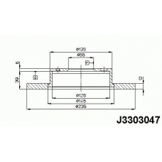 J3303047 NIPPARTS Тормозной диск