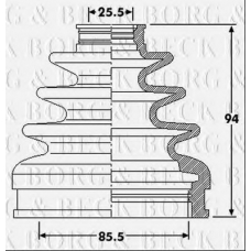 BCB6219 BORG & BECK Пыльник, приводной вал