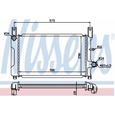 62084 NISSENS Радиатор, охлаждение двигателя