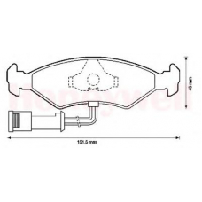 571291B BENDIX Комплект тормозных колодок, дисковый тормоз