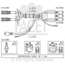 4.8507 FACET Комплект проводов зажигания
