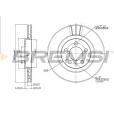 DBA928V BREMSI Тормозной диск