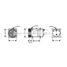 UVAK047 AVA Компрессор, кондиционер