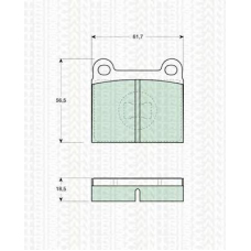 8110 29215 TRIDON Brake pads - front