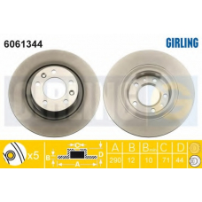 6061344 GIRLING Тормозной диск