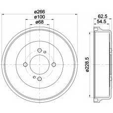 MBD271 MINTEX Тормозной барабан