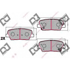 BP2154 DJ PARTS Комплект тормозных колодок, дисковый тормоз