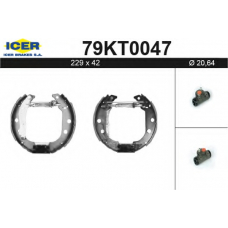 79KT0047 ICER Комплект тормозных колодок