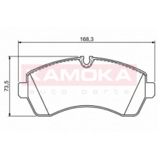 JQ1012089 KAMOKA Комплект тормозных колодок, дисковый тормоз