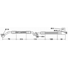 FBH7482 FIRST LINE Тормозной шланг