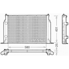 DRM09122 DENSO Радиатор, охлаждение двигателя