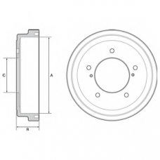 BF544 DELPHI Тормозной барабан
