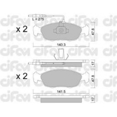 822-156-0 CIFAM Комплект тормозных колодок, дисковый тормоз