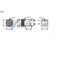 UVK058 AVA Компрессор, кондиционер