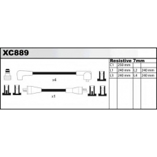 XC889 QUINTON HAZELL Ккомплект проводов зажигания