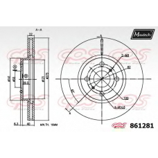 861281.6880 MAXTECH Тормозной диск