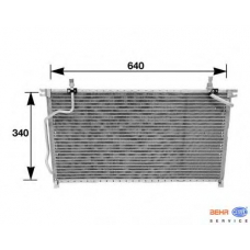 8FC 351 036-431 HELLA Конденсатор, кондиционер