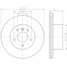 8DD 355 110-811 HELLA Тормозной диск