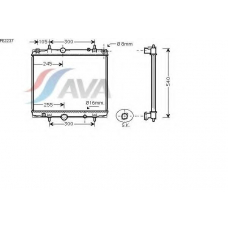 PE2237 AVA Радиатор, охлаждение двигателя