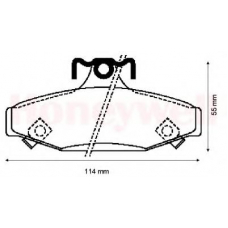 572417B BENDIX Комплект тормозных колодок, дисковый тормоз