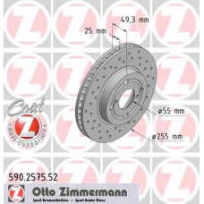 590.2575.52 ZIMMERMANN Тормозной диск