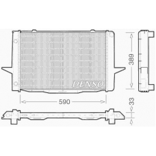 DRM33041 DENSO Радиатор, охлаждение двигателя