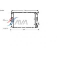 AIA2082 AVA Радиатор, охлаждение двигателя