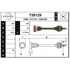 T58129 EAI Приводной вал