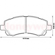 572566B BENDIX Комплект тормозных колодок, дисковый тормоз