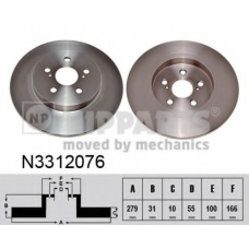 N3312076 NIPPARTS Тормозной диск