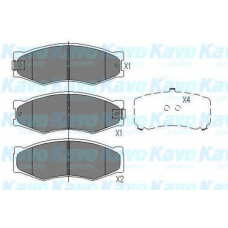 KBP-6524 KAVO PARTS Комплект тормозных колодок, дисковый тормоз