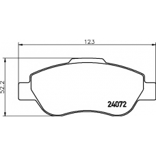 8DB 355 011-241 HELLA PAGID Комплект тормозных колодок, дисковый тормоз