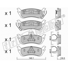 586.1 fri.tech. Комплект тормозных колодок, дисковый тормоз
