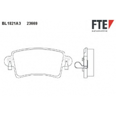 BL1821A3 FTE Комплект тормозных колодок, дисковый тормоз