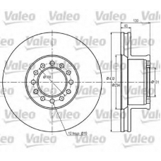 187052 VALEO Тормозной диск