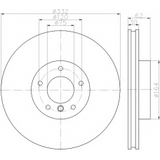 8DD 355 117-731 HELLA PAGID Тормозной диск