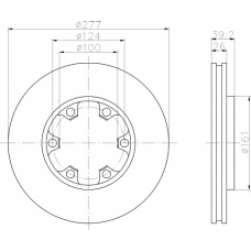 8DD 355 102-921 HELLA PAGID Тормозной диск