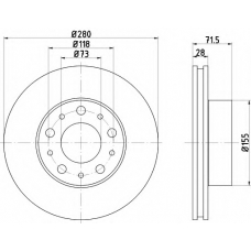 MDC2685 MINTEX Тормозной диск