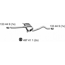204163 ERNST Средний глушитель выхлопных газов