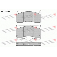 BL2186A1 FTE Комплект тормозных колодок, дисковый тормоз