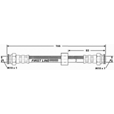 FBH6707 FIRST LINE Тормозной шланг