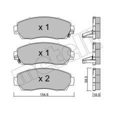 22-0903-0 METELLI Комплект тормозных колодок, дисковый тормоз