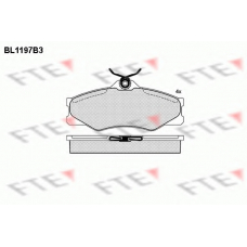 BL1197B3 FTE Комплект тормозных колодок, дисковый тормоз