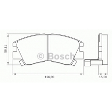 0 986 BB0 088 BOSCH Комплект тормозных колодок, дисковый тормоз