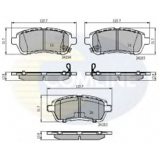 CBP31620 COMLINE Комплект тормозных колодок, дисковый тормоз