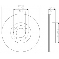 8DD 355 102-901 HELLA PAGID Тормозной диск