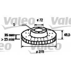 186872 VALEO Тормозной диск