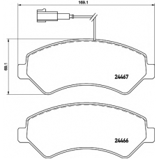 T2296 PAGID Комплект тормозных колодок, дисковый тормоз