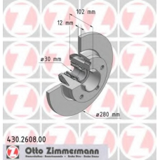 430.2608.00 ZIMMERMANN Тормозной диск