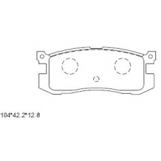 KD3751 ASIMCO Комплект тормозных колодок, дисковый тормоз